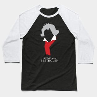 Ludwig van Beethoven - Minimalist Portrait Baseball T-Shirt